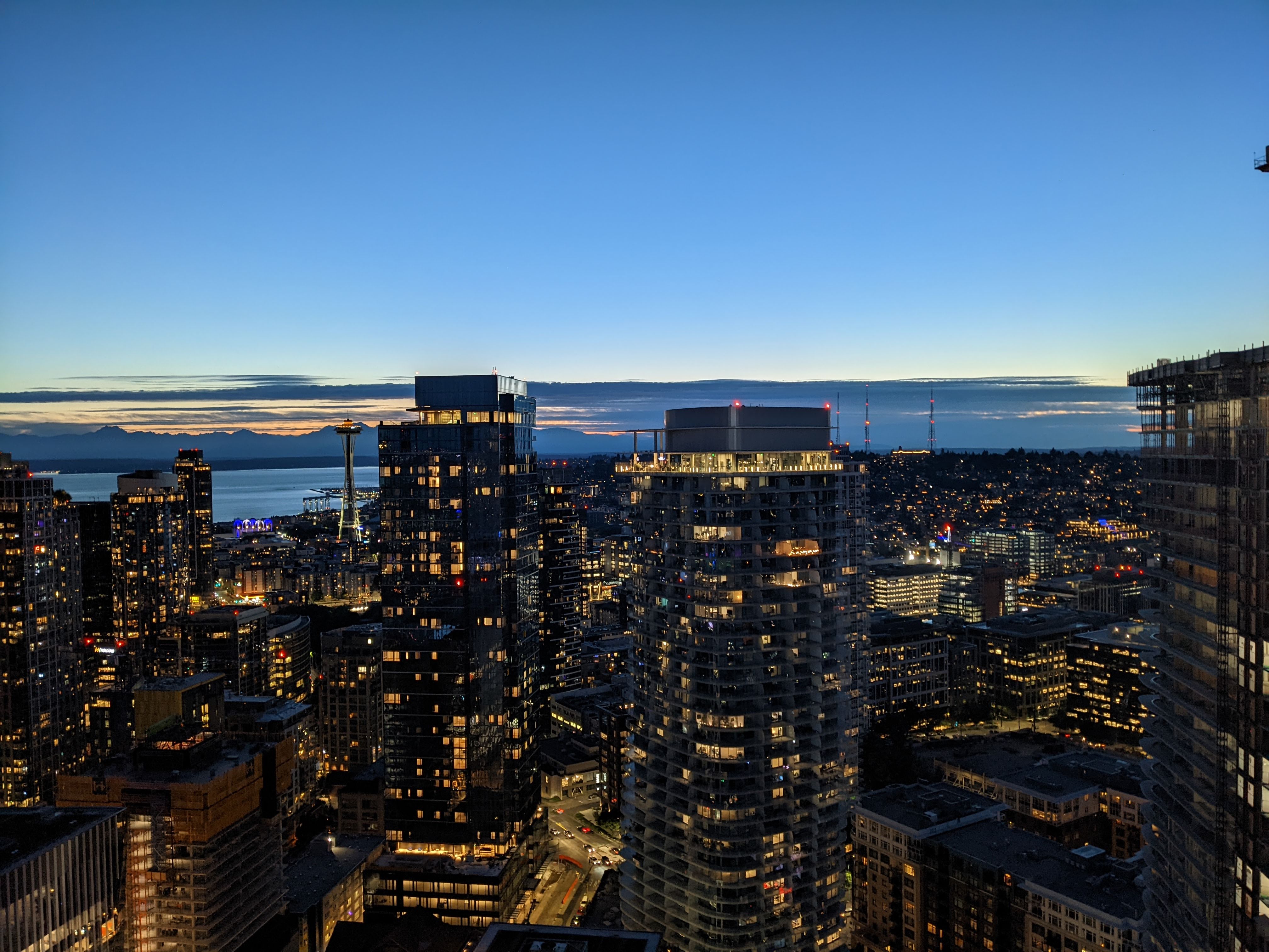 A view of Seattle from the DADC rooftop.